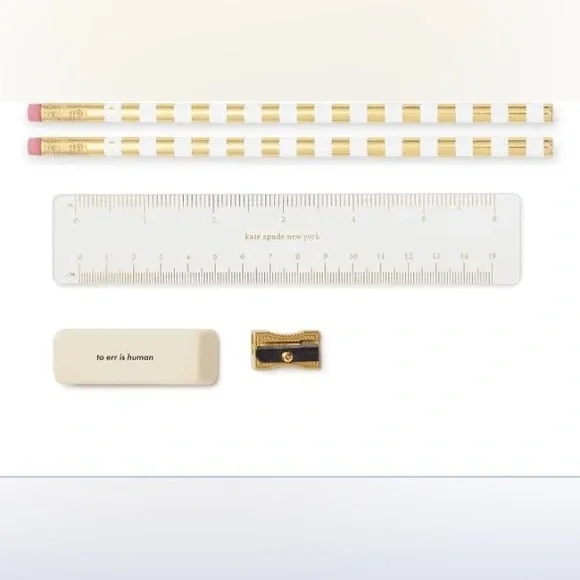 KATE SPADE Garden Floral Pencil Case with Spade Office Supplies - Picture 4 of 13